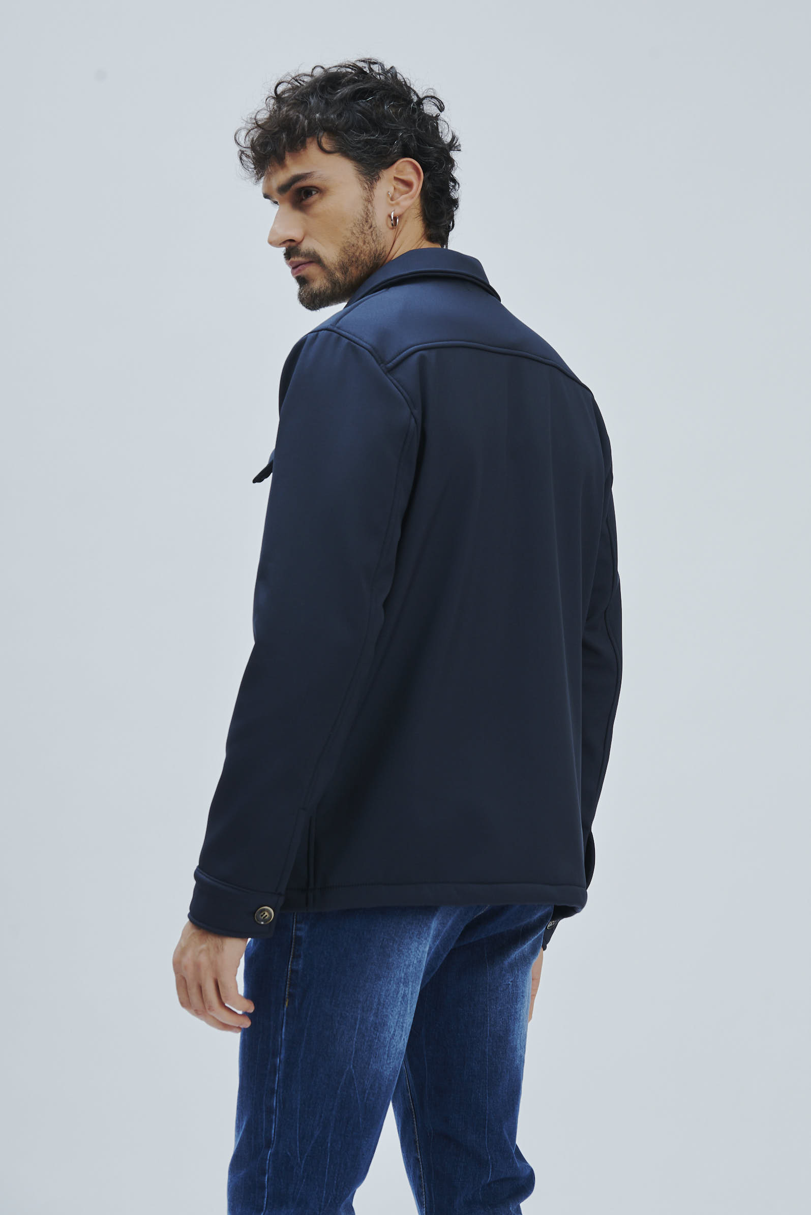 FU153-JACKET-COUPLED-POCKETS-NAVY-740 POCKET JACKET |