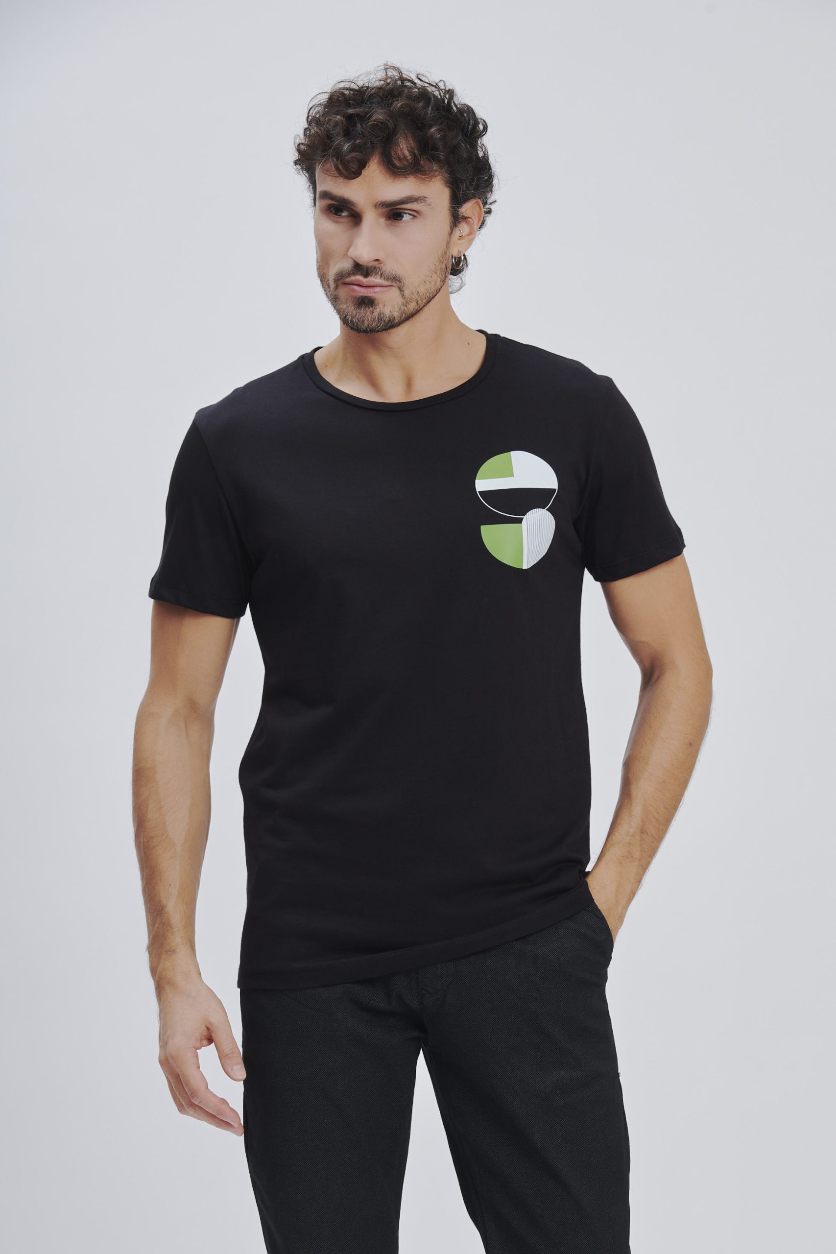 FU175-T-SHIRT-MM-POST-MODERN-BLACK-1414 POST MODERN PRINT T-SHIRT |