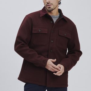 FU179-OVERSHIRT-PANNO-BORDEAUX-1549 CAPPOTTO CAMICIA |