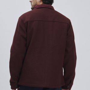 FU179-OVERSHIRT-PANNO-BORDEAUX-1551 CAPPOTTO CAMICIA |