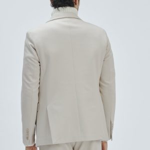 SLIM ELASTICATED TWO-BUTTON JACKET |