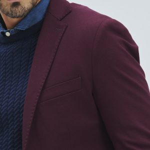SLIM ELASTICATED TWO-BUTTON JACKET |