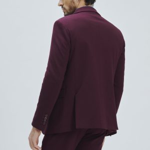 SLIM ELASTICATED TWO-BUTTON JACKET |