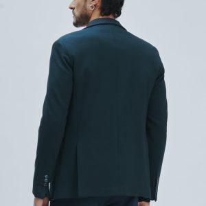 SLIM ELASTICATED TWO-BUTTON JACKET |