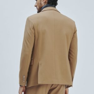 SLIM ELASTICATED TWO-BUTTON JACKET |