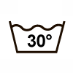 Waschen Sie das Kleidungsstück bei einer maximalen Temperatur von 30°