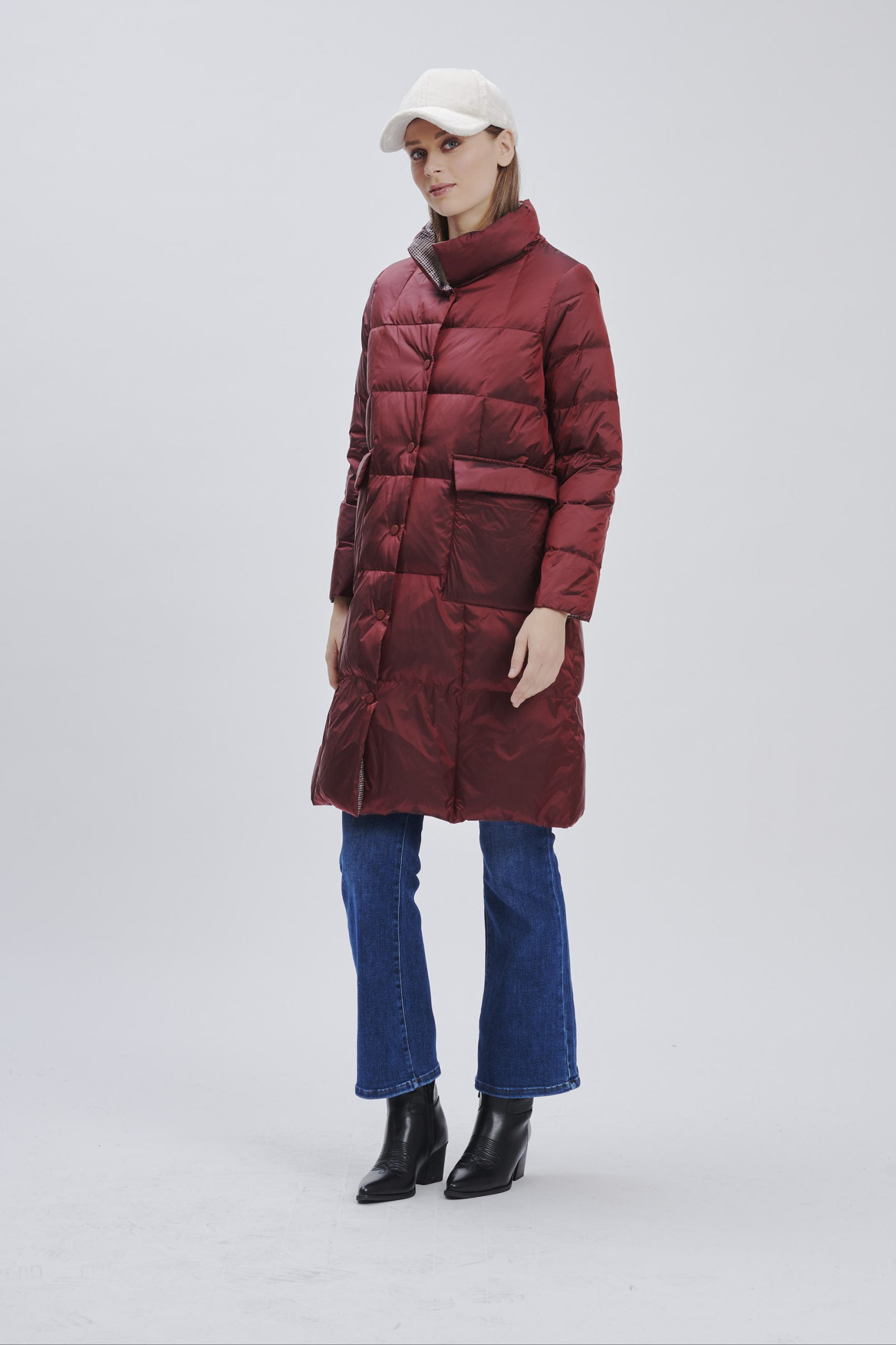 FD342-lang-doppelseitig-7 LANGE WENDBARE DAUNENJACKE |