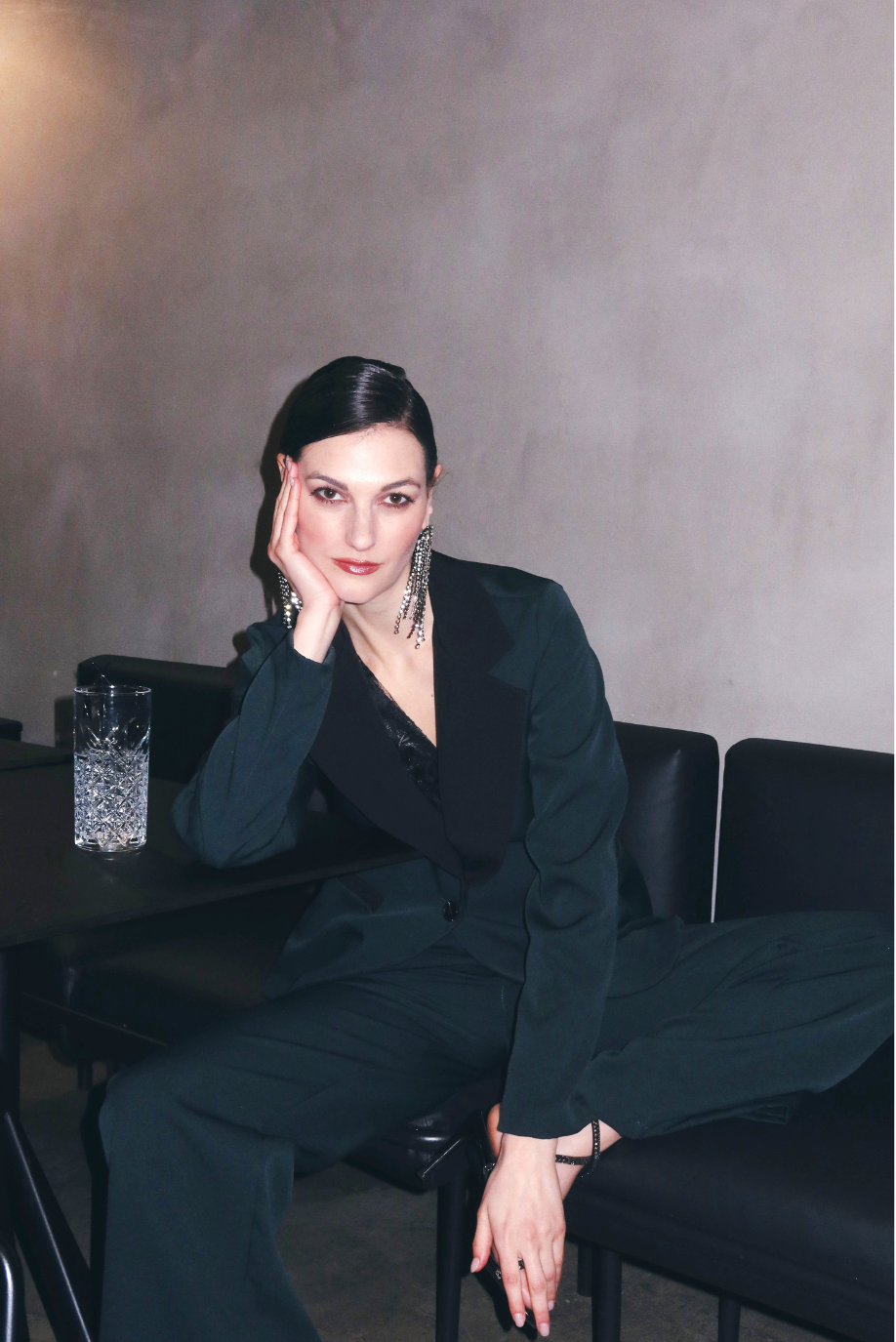 TWO-TONE ONE-BUTTON JACKET