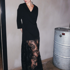 DRESS WITH LACE SKIRT |