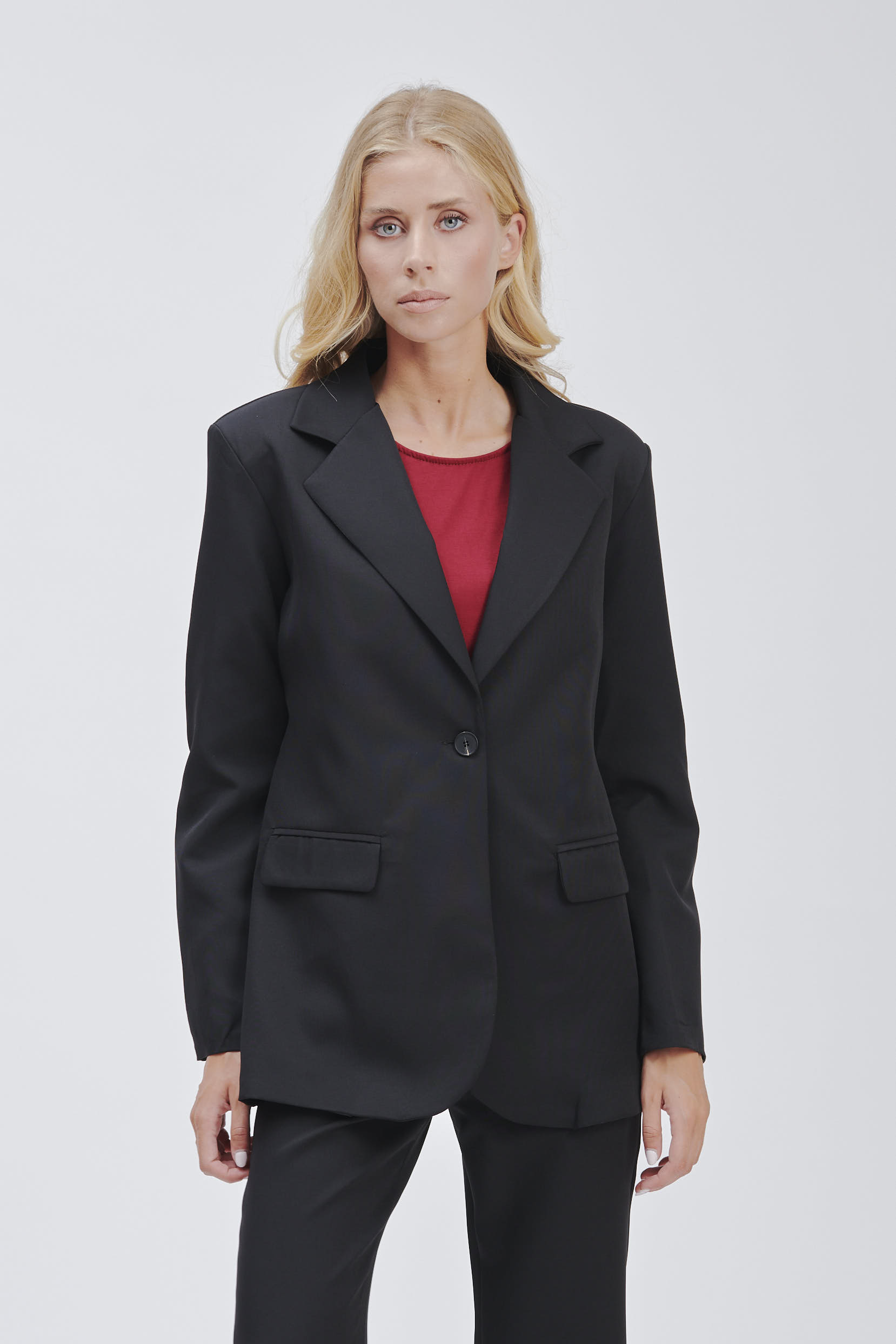 nnnocode-68394 OVERSIZE-JACKE MIT EINEM KNOPF |