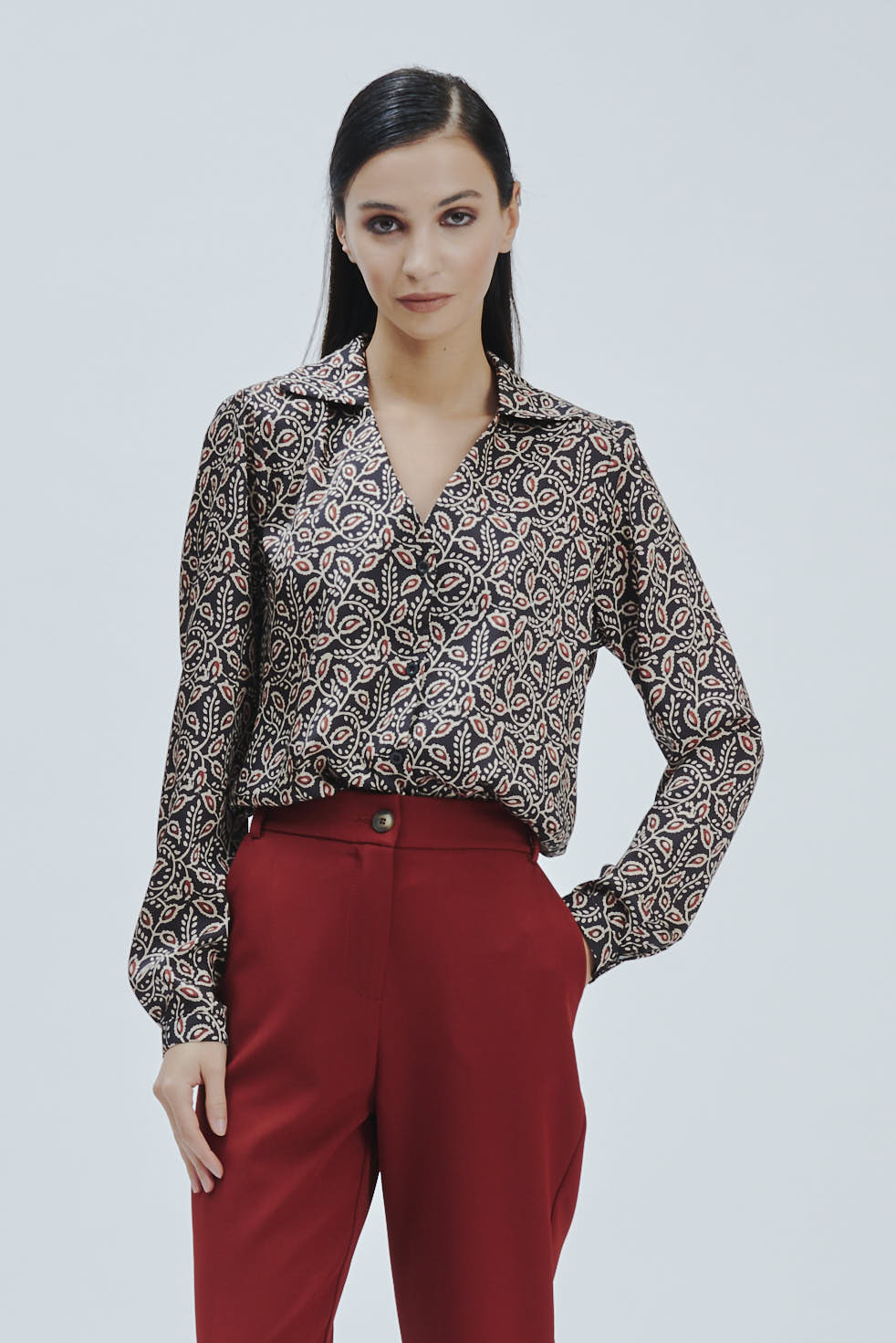 ETHNIC PRINT BLOUSE
