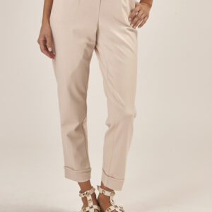 GD015-HOSE-BUNDFALTEN-ELASTISCHER-BUND-BEIGE-790 BUNDFALTENHOSE MIT ELASTISCHEM BUND |