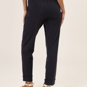 GD015-HOSE-BUNDFALTEN-ELASTISCHER-BUND-MARINEBLAU-784 BUNDFALTENHOSE MIT ELASTISCHEM BUND |