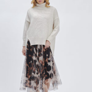 FD157_COLLO-ALTO-BOXY_PANNA-1492-2 GONNA IN TULLE ANIMALIER |