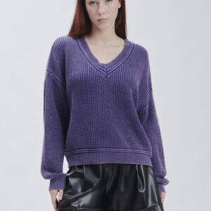 FD168-SCOLLO-A-V-STONE-WASHED-BLU-215 MAGLIA SCOLLO A V |