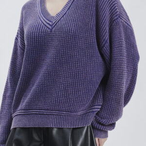 FD168-SCOLLO-A-V-STONE-WASHED-BLU-217 MAGLIA SCOLLO A V |