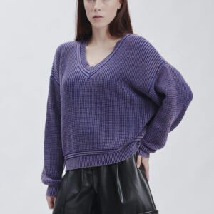 FD168-SCOLLO-A-V-STONE-WASHED-BLU-218 MAGLIA SCOLLO A V |