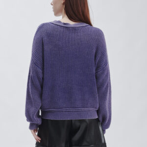 FD168-SCOLLO-A-V-STONE-WASHED-BLU-220 MAGLIA SCOLLO A V |