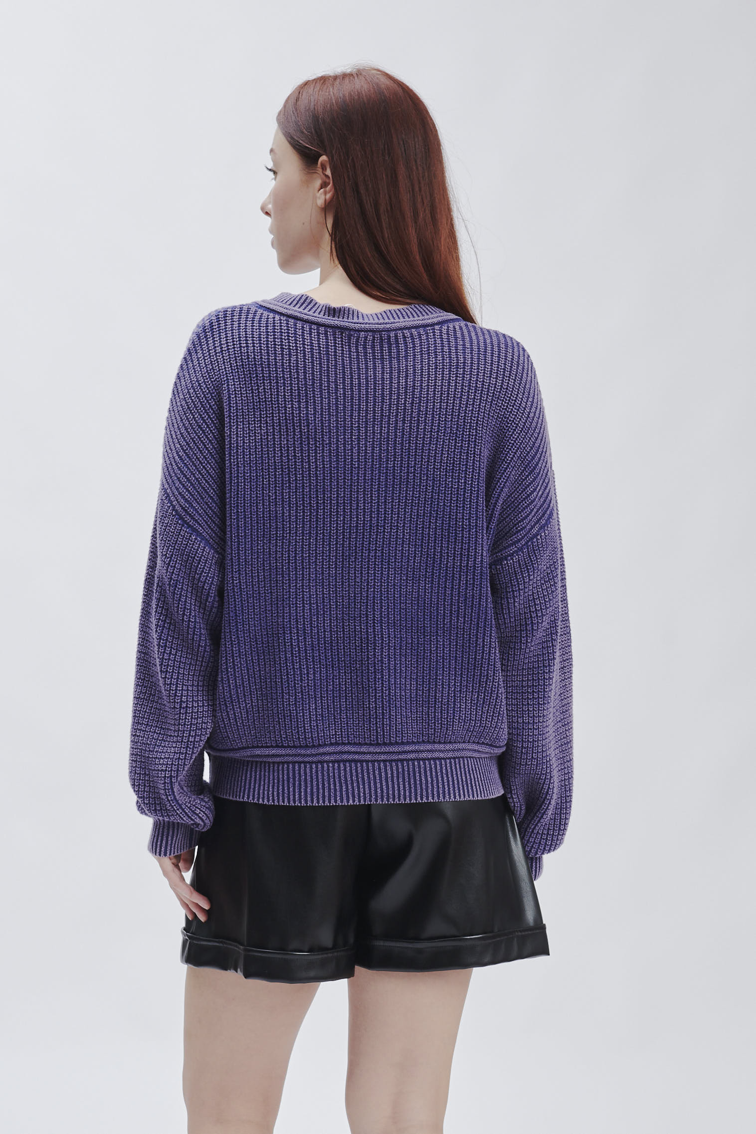 FD168-SCOLLO-A-V-STONE-WASHED-BLU-220 MAGLIA SCOLLO A V |