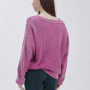 FD168-SCOLLO-A-V-STONE-WASHED-ROSSO-MAGENTA-229 MAGLIA SCOLLO A V |