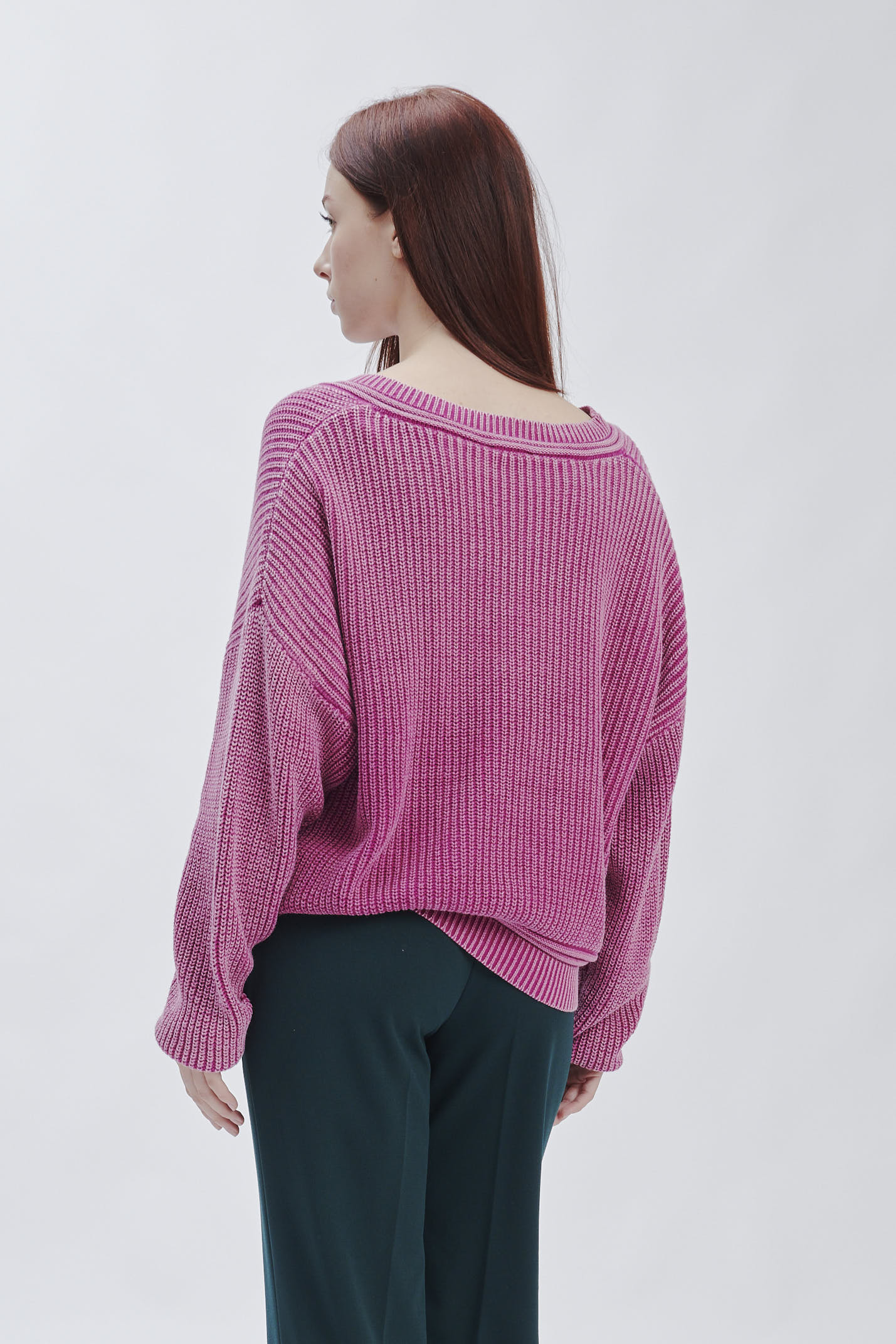 FD168-SCOLLO-A-V-STONE-WASHED-ROSSO-MAGENTA-229 MAGLIA SCOLLO A V |