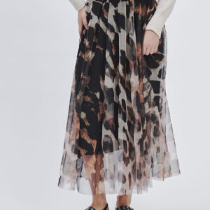 FD253_GONNA-TULLE-ANIMALIER_NERO-2180-2 GONNA IN TULLE ANIMALIER |