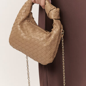 GAD001-BORSETTA-NODO-INTRECCIATA-BEIGE-1749 HANDTASCHE MIT GEWEBTEM KNOTEN |