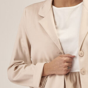 TWO-BUTTON ELASTICATED JACKET |