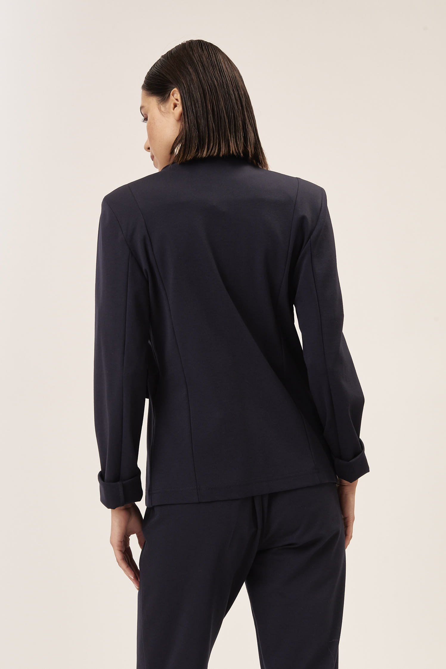 TWO-BUTTON ELASTICATED JACKET |