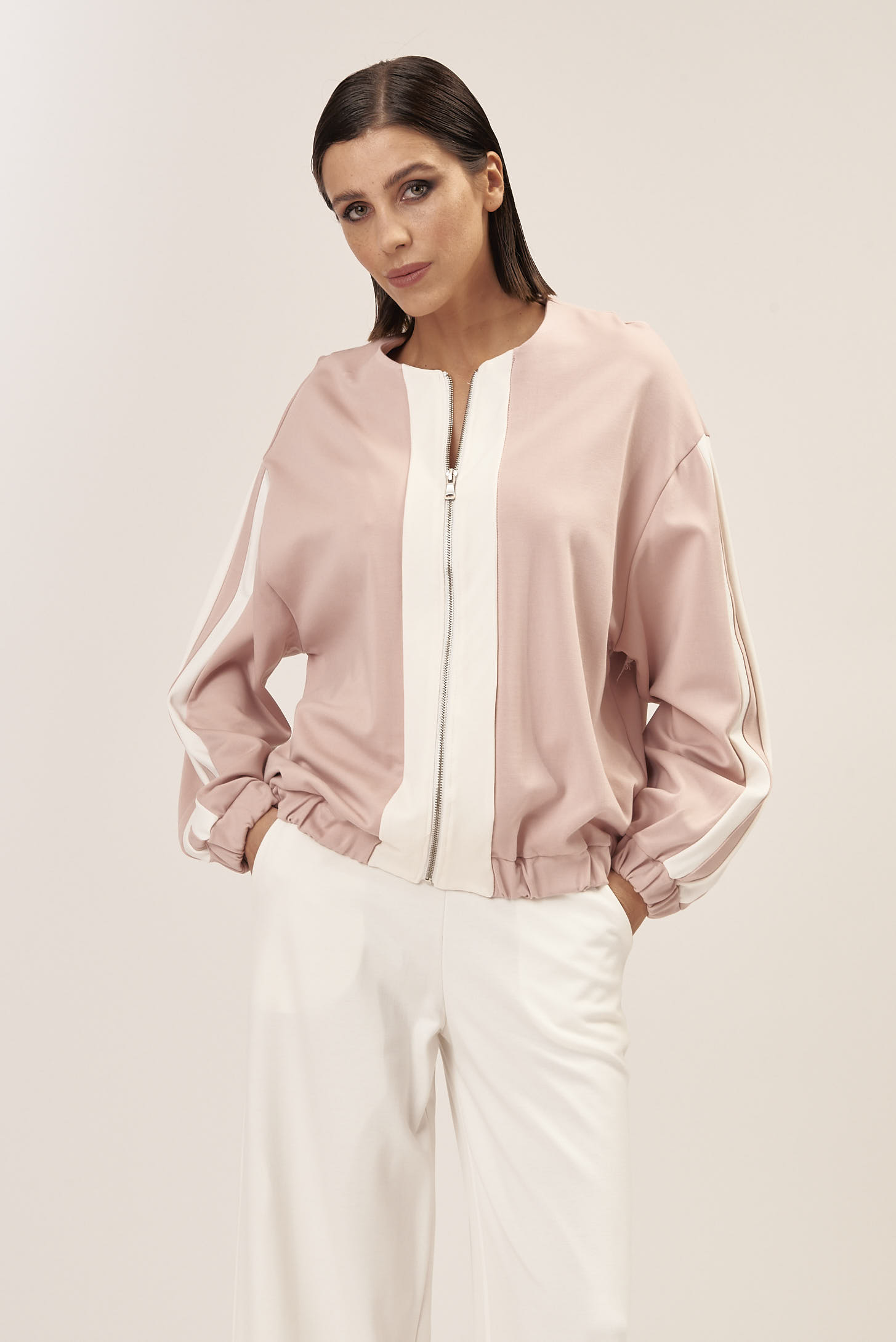 STRETCH BOMBER SWEATSHIRT