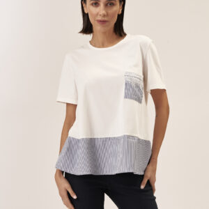 JERSEY T-SHIRT WITH STRIPE |