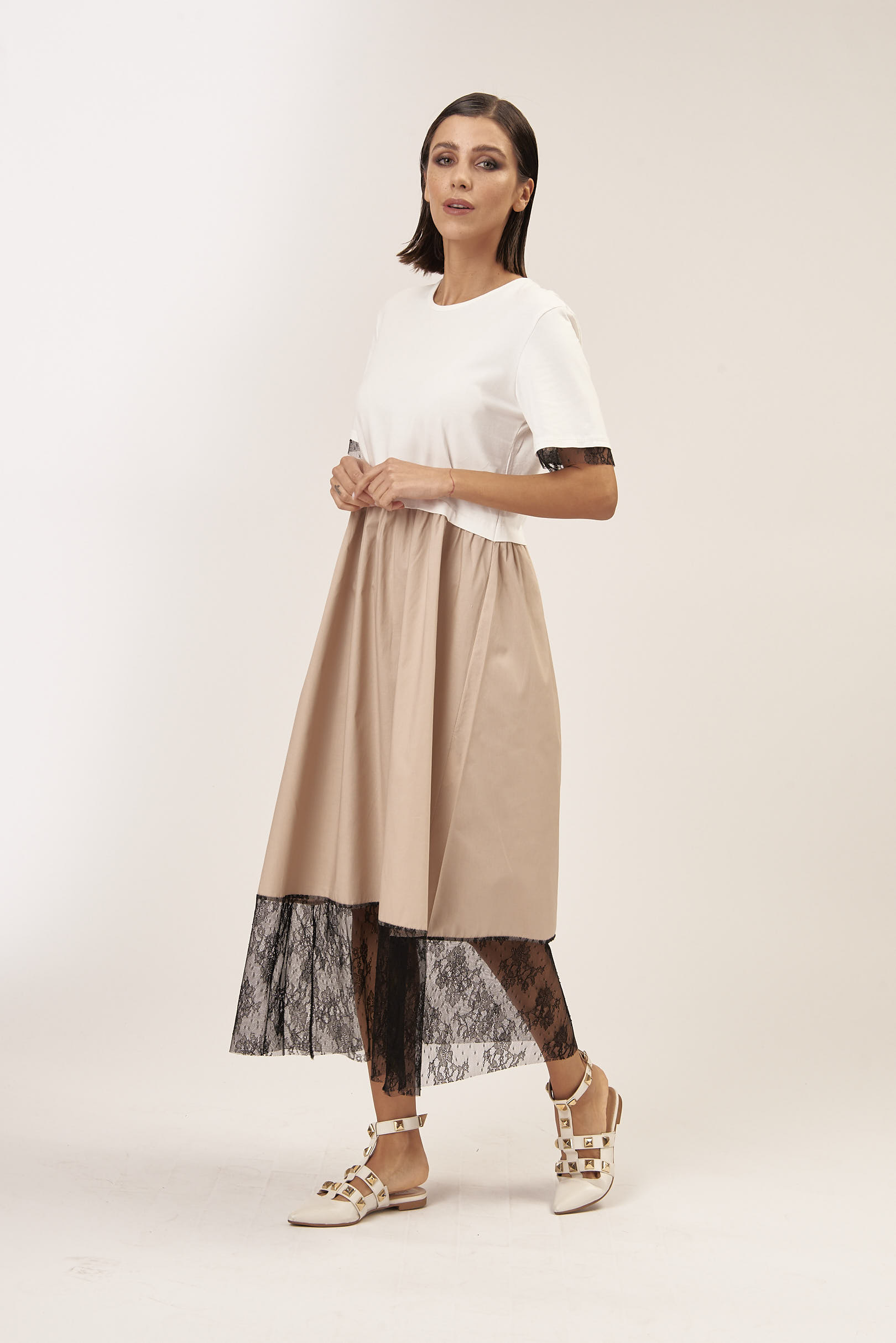 LONG DRESS WITH LACE