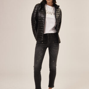 SLIM DENIM WITH STUDS AND RHINESTONES |