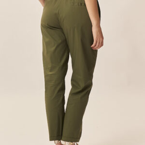 TROUSERS WITH ELASTIC AND PLEATS IN LIGHT POPLIN |