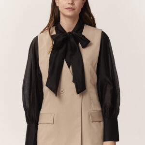 GD079-MAXI-VEST-2-BUTTONS-BEIGE-539 LONG DOUBLE-BREASTED VEST |