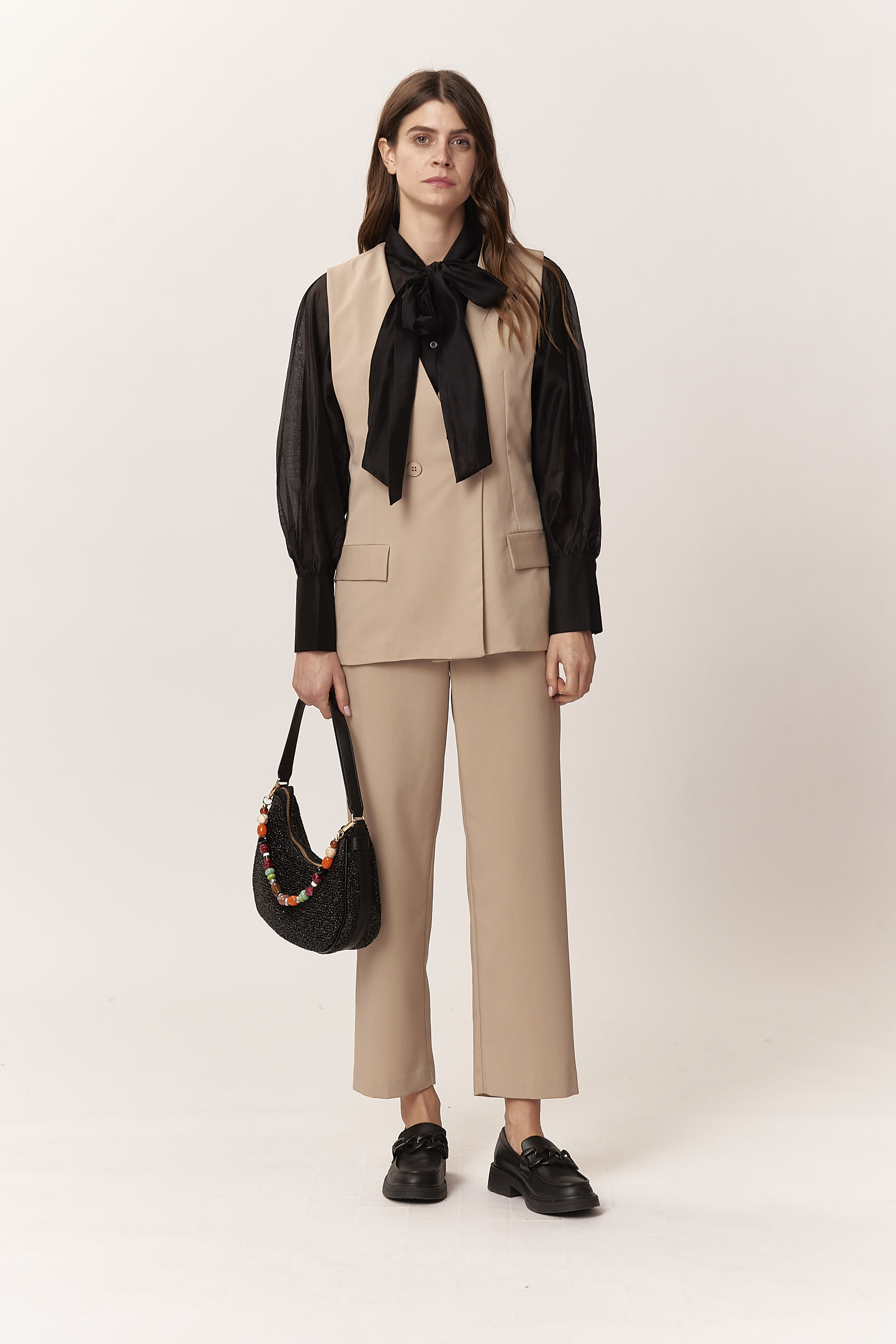 FLUID TROUSERS WITH ELASTIC BAND
