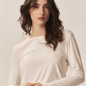 LONG-SLEEVED VISCOSE T-SHIRT |