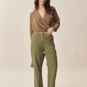 PALAZZO TROUSERS WITH BELT |