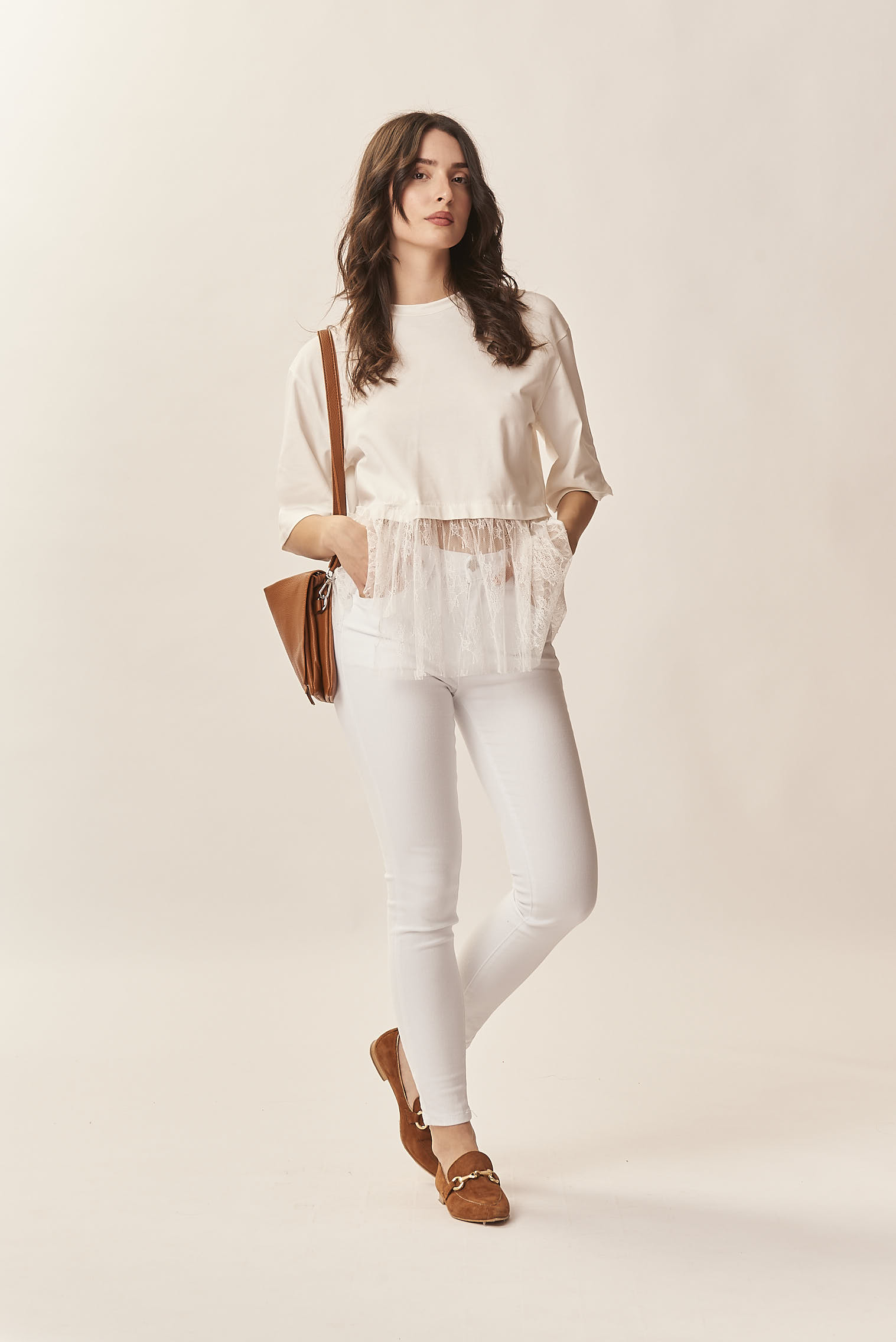 WHITE PUSH UP SKINNY DENIM