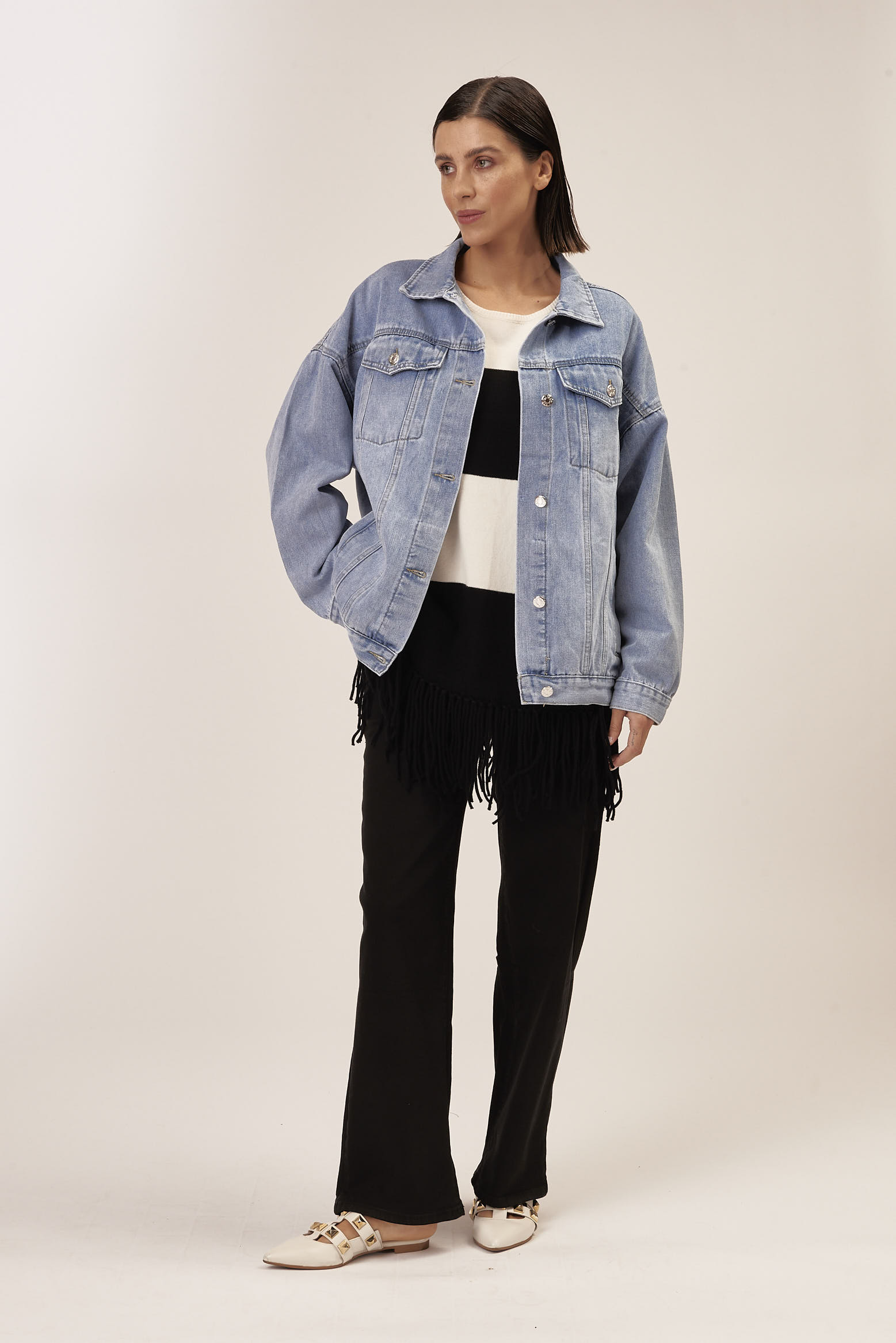 BLACK PALAZZO DENIM