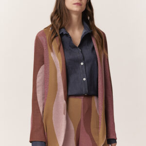 GD162-JACKET-JAQUARD-PINK-ANTIQUE-841 JACQUARD JACKET WITH LUREX |