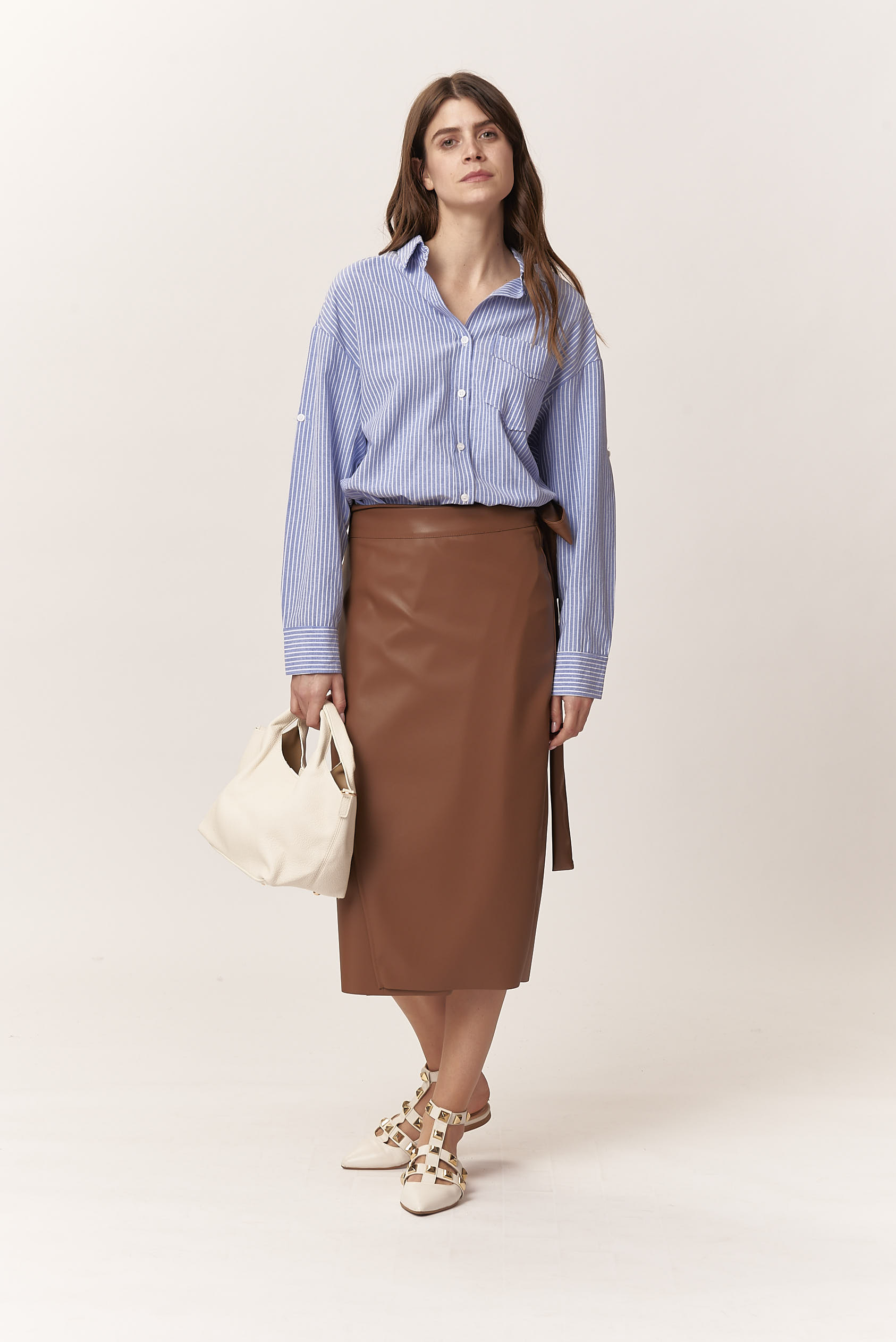 FAUX LEATHER WALLET SKIRT