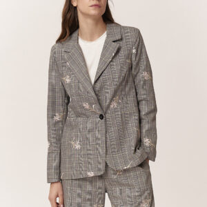 GD185-EMBROIDERED-CHECK-JACKET-GREY-1919 EMBROIDERED CHECK JACKET |
