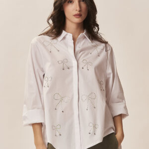 OVERSIZED SHIRT WITH RHINESTONES |