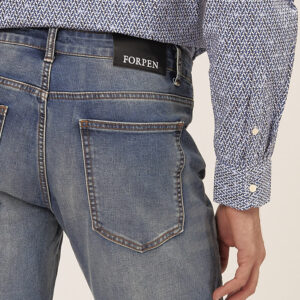 GU003-5PKT-LONG-JEANS-M-88-10 SLIM FIT DENIM MITTLERE WASCHUNG |