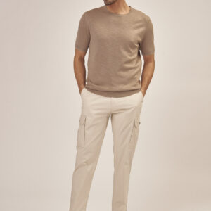 GU076-MAGLIA-GIRO-MM-COTONE-LINO-KAKI-555-10 PANTALONI POPLING CARGO |