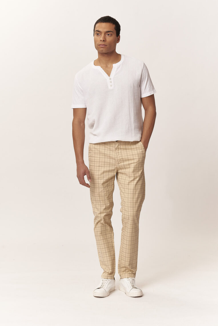 PANTALONI STAMPA QUADRO