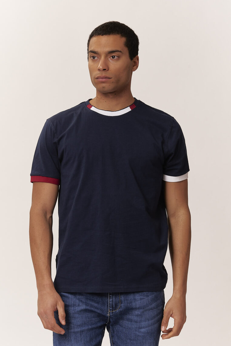 T-SHIRT PIQUET CONTRASTI