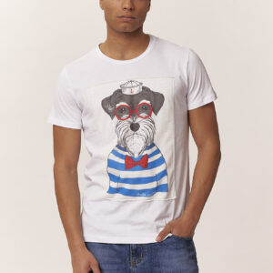 T-SHIRT MIT HUNDEPRINT |