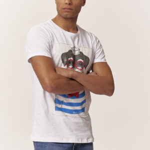 T-SHIRT MIT HUNDEPRINT |